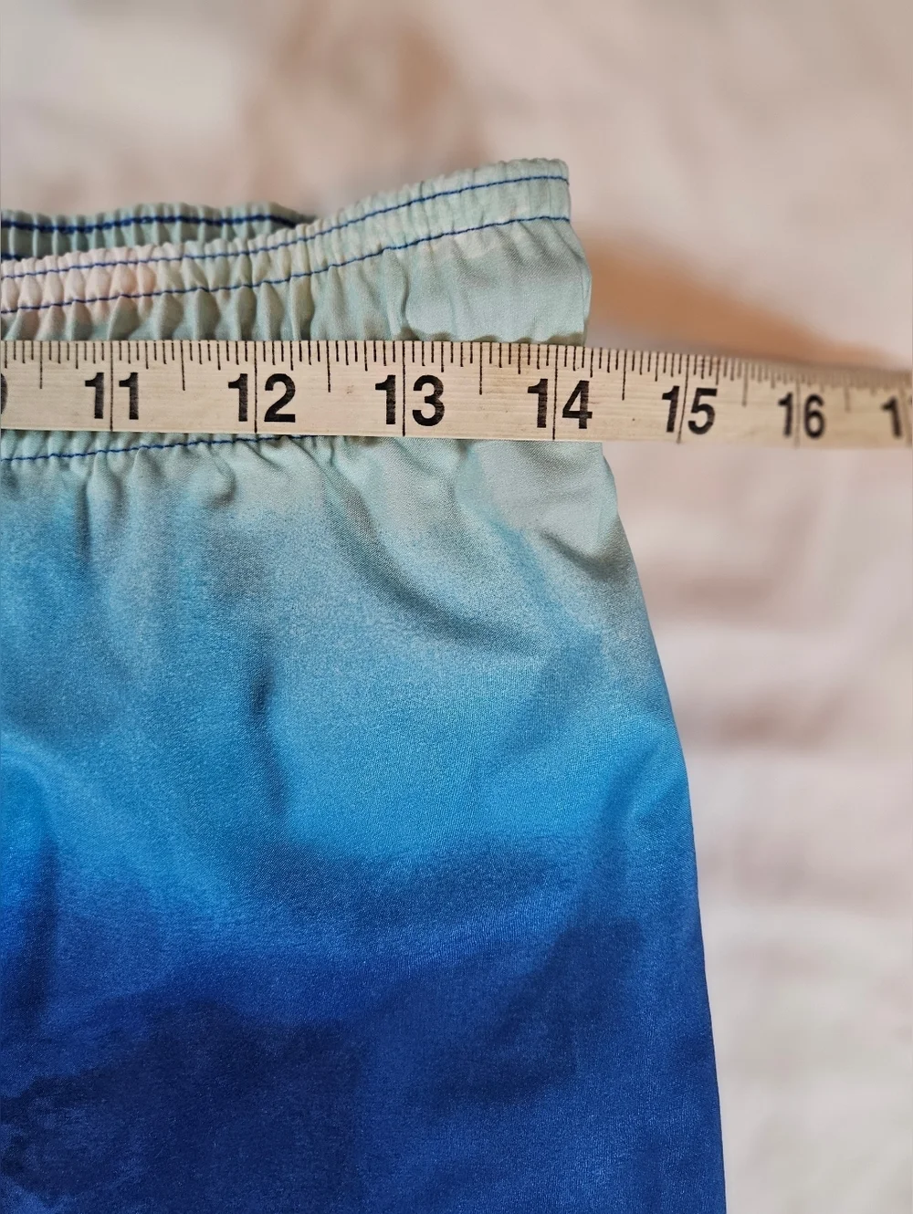 Wonder Nation Boys Shark Ocean Scene Drawstring Waist Swim Trunks Size XL 14/16